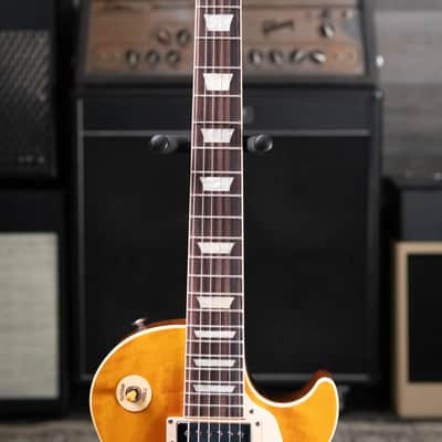 Gibson Les Paul Standard 50s Figured Top Electric Guitar - Honey Amber with Hardshell Case image 5