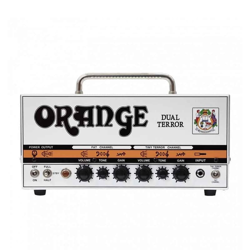 Orange - Dual Terror 30/15/7-Watt - 2-Channel Tube Head Amplifier - White Finish image 1