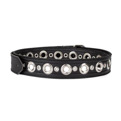 Al Bane For Leather - Tormentor 2" Premium Leather Guitar Strap - Black/Black/Silver image 7