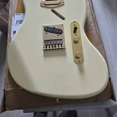 Jaguar Style Electric Guitar Body in Cream White image 2