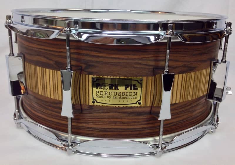 Pork Pie PP65X14RZ 6.5x14" Rosewood Zebra Maple Snare Drum image 1
