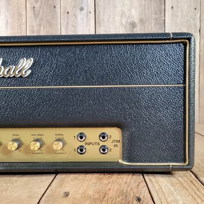 Marshall 2018 Model 2245 JTM45 MKII Reissue Head w/ Studio Slips Cover, Near Mint - Black image 7