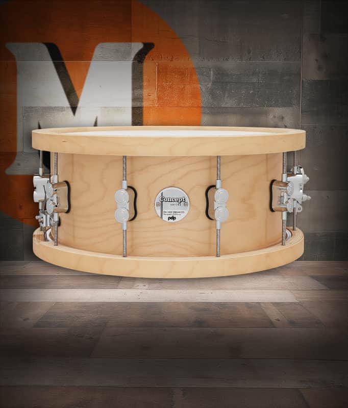 PDP Concept 20-Ply 6.5x14 Thick Wood Hoop Natural Maple Snare (PDSN6514NAWH) image 1