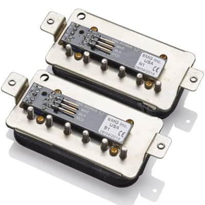 EMG Fat 55 Retro Active Electric Guitar Humbucker Pickup Set - Zebra - 5969 image 2