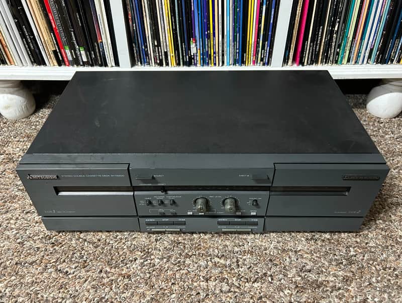 Mitsubishi M-T5200 Stereo Double Cassette Deck Dual Tape Player TESTED READ image 1