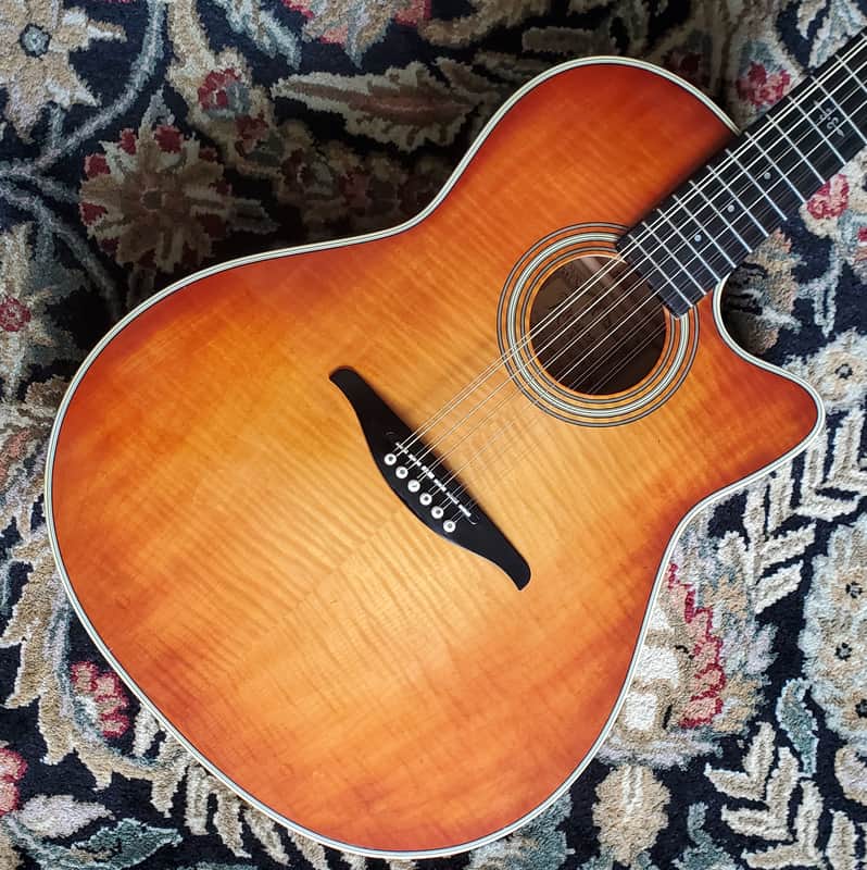 Alvarez Yairi DY87-12VS 12 string acoustic electric guitar - DY Flamed Vintage Sunburst image 1
