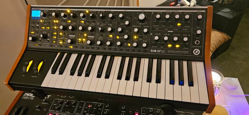Moog Sub 37 2012 - Black with Wood Sides image 1