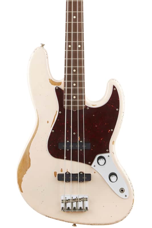 Fender Flea Jazz Bass RW Roadworn Shell Pink image 1