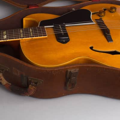 Gibson  ES-175N Arch Top Hollow Body Electric Guitar (1954), ser. #A-17919, original brown hard shell case. image 14