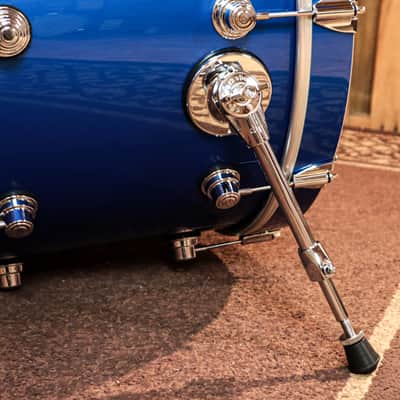 DW Performance Sapphire Blue Drum Set - 14x22,9x13,14x14,16x16 image 4