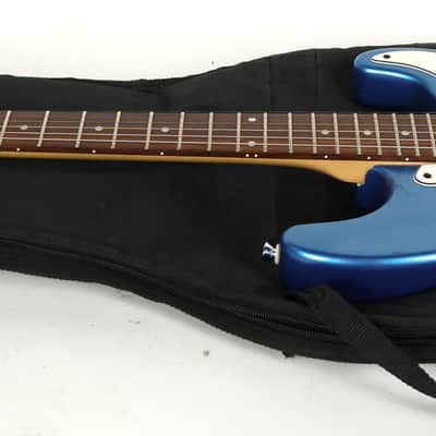 Stratton Blue Body 6-String Electric Guitar w/ Gig Bag Great! image 10