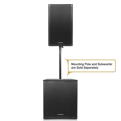OBERON-112PW | OBERON Series 12" 1200W Powered PA/DJ Speaker w/ 2-Channel Mixer and Onboard DSP, TWS Bluetooth, Plywood, Black image 7