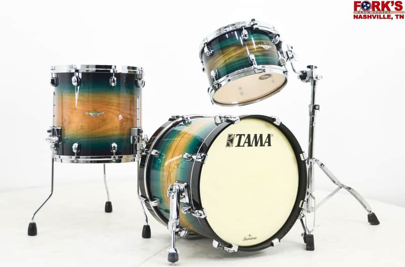 Tama Starclassic Maple 3pc Drum Kit - "Emerald Pacific Walnut Burst" image 1