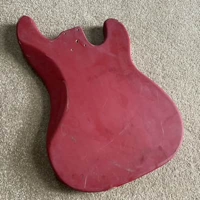 Red Left Handed 4 String Precision Bass Style Body image 2