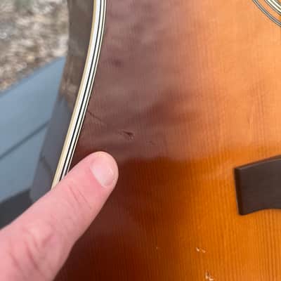 1978 Martin D-28 “shade top” sunburst with original case image 23