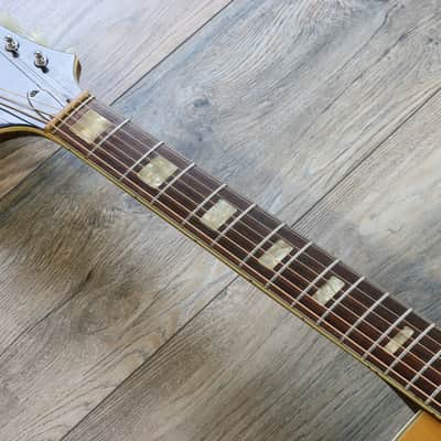 Vintage! 70’s MIJ Epiphone 6830 Acoustic/ Electric Natural Kalamazoo + Case image 6