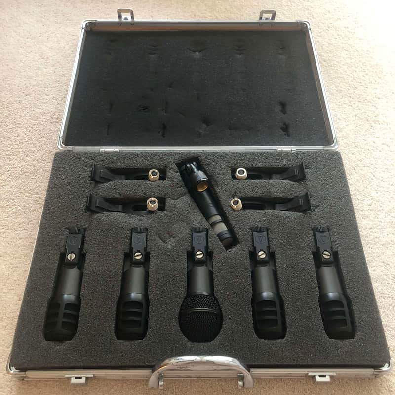 Audio-Technica KitPak ~ drum mics set pack of 6 [5 dynamics + 1 t.bone EM 800 condenser] £16.66 per microphone bundle with case! image 1