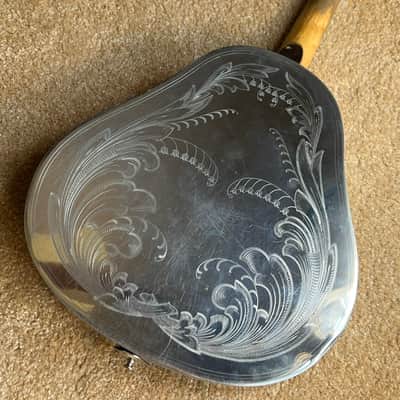 1937 National Style 3 Single Cone Mandolin w' Calton Flight Case Lilly of the Valley image 12
