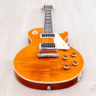 1992 Gibson Les Paul Classic Plus Trans Amber Flame Top, 100% Original w/ Case, Lightweight image 10