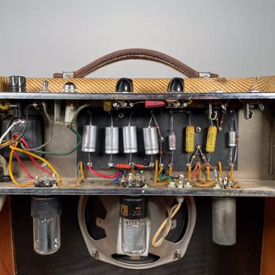1958 Fender 5F2-A Princeton Tweed 1x8" Guitar Combo Amp image 12
