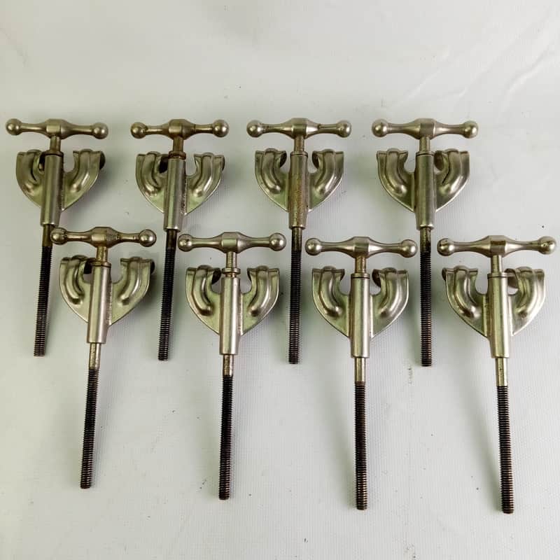 Slingerland 8x Radio King Bass Drum Tension T-Rods+Claws Nickel 4.25"Vintage 50s image 1