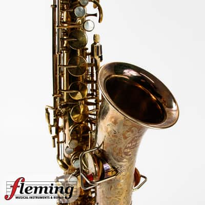 Vintage 1920 King "The King" Alto Saxophone - Brushed Gold Plate image 14