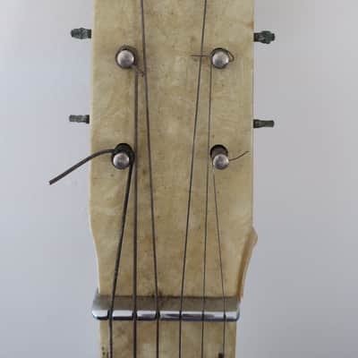 Vintage 1930s Volu-Tone Lap Steel Mother of Pearl Lap Steel Guitar White Sparkle MOP Pearl Valco Will Need New Tuner Buttons & Minor EZ Project TLC Magnatone Supertone Aloha image 6