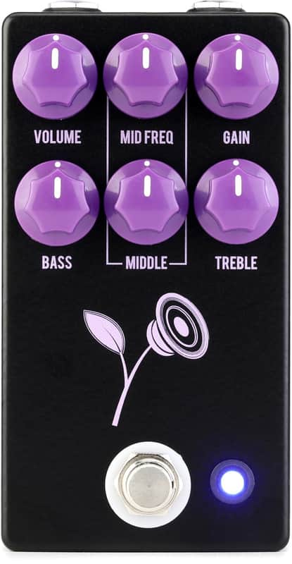 JHS Violet Lari Basilio Signature Distortion/Overdrive Pedal - Black image 1