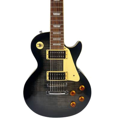 2000 Epiphone 7-String Les Paul - Transparent Black image 1