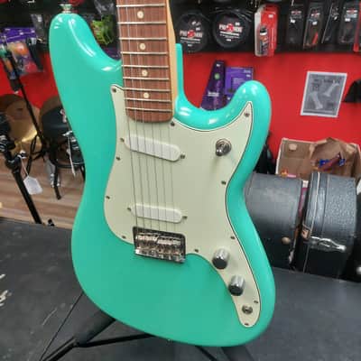 2021 Fender Player Duo Sonic, Pau Ferro Fingerboard, Sea Foam Green w/ Locking Tuners (USED) "Made In Mexico" image 4