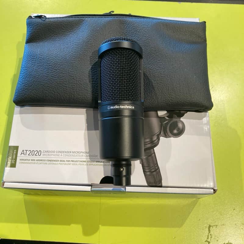 Audio-Technica AT2020 Large Diaphragm Cardioid Condenser Microphone 2010s - Black image 1
