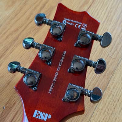 ESP LTD H401FM 2009 - Amber Cherry Burst - With Bag - EMG Upgrade image 6