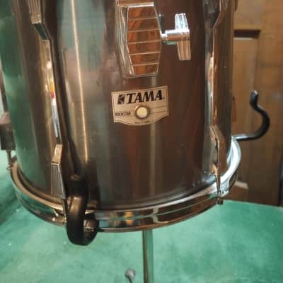 Tama Rockstar Made in Japan 12"(diameter)x11"(depth) Tom 1980's - Brushed chrome/Aluminum image 2