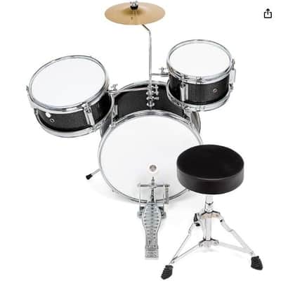 🎸3 Piece Junior Size Acoustic Drum Kit with Snare, Cymbal, and Throne🎸 image 3