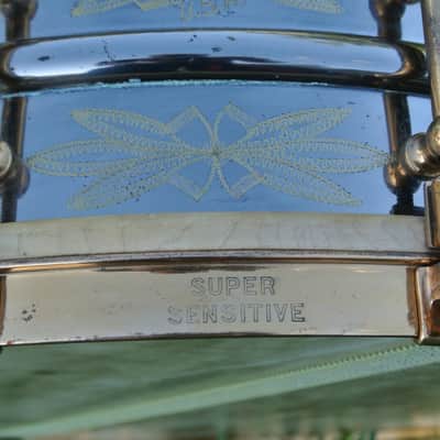 ORIGINAL Ludwig & Ludwig 5x14 BLACK BEAUTY SUPER SENSITIVE w TOP & BOTTOM Snare Wires image 8