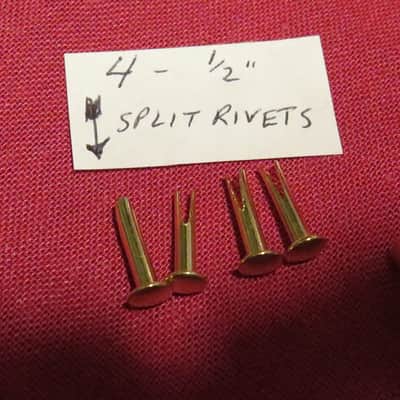 Guitar Case Handle repair kit: brass axle pins + split rivets for Gibson Les paul paf es 335 case image 2