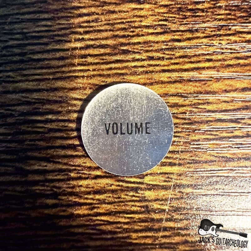 Gibson Metal Insert for Reflector Knob- "VOLUME" (1962-78 - SIlver) image 1