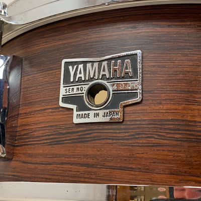Yamaha 20/12/14/5.5x14". 1970s Vintage Drum Set - Walnut veneer. Birch shells. Ultra rare. image 22