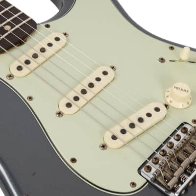 Used Fender Custom Shop '61 Stratocaster Relic Charcoal Frost Metallic 2020 image 7