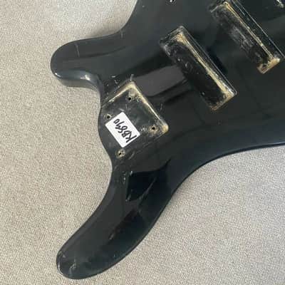 Black 6 String Bass Guitar Basswood Body image 3