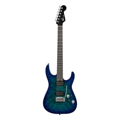 Used Charvel Pro-Mod Plus Dinky DK24 HH 2PT E QM Electric Guitar Chlorine Burst image 2