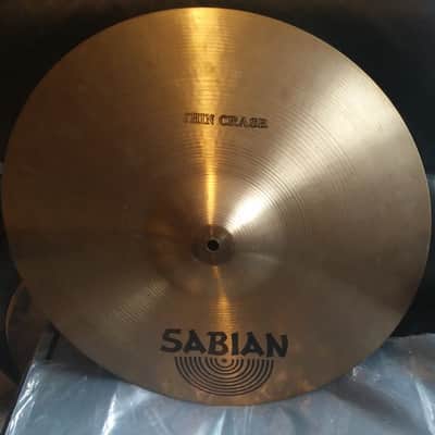 VINTAGE SABIAN 18" THIN CRASH EARLY 80S BEAUTIFUL ORIGINAL INK STAMPS Sounds Great ! 1325 G image 6