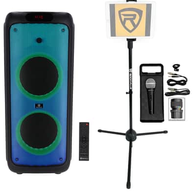 Rockville BASS PARTY 10 Karaoke Machine System Party Speaker w/Mic+Tablet Stand image 1
