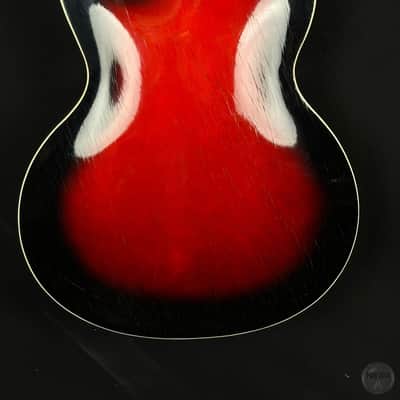 Tellson Single cutaway Jazz/Swing Guitar from the 60`s in red sunburst finish image 4