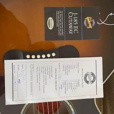 2003 Gibson J-185 CE Jumbo Cutaway Acoustic Electric Guitar New Strings Pro Setup Case Candy, Warranty Cards, Gibson Deluxe Hard Shell Case - Excellent Cond! image 6