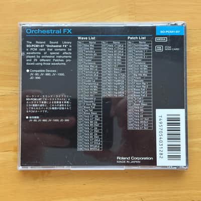 Roland SO-PCM1-07 Orchestral FX ROM Card // Roland JV, JD image 2