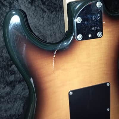 Fender Contemporary Stratocaster 1985-1988, Kahler Spyder lock tremolo- Sunburst + hard case image 9