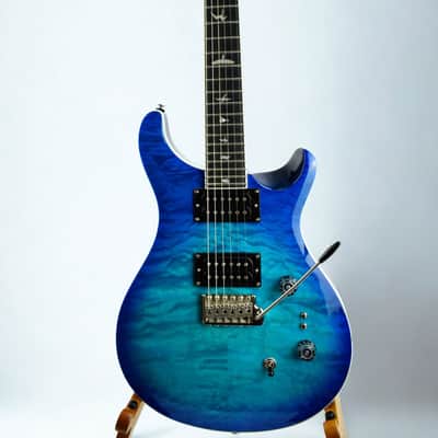 PRS SE Custom 24-08 Quilt TCI S Humbuckers Ebony Fretboard 8 Pickup Configurations with Gig Bag image 6