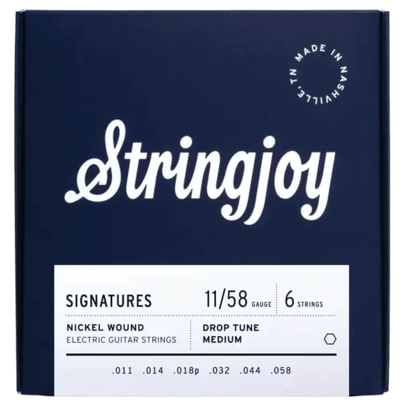 Stringjoy 11-58 Drop Tune Medium Gauge Nickel Wound Electric Guitar Strings image 1