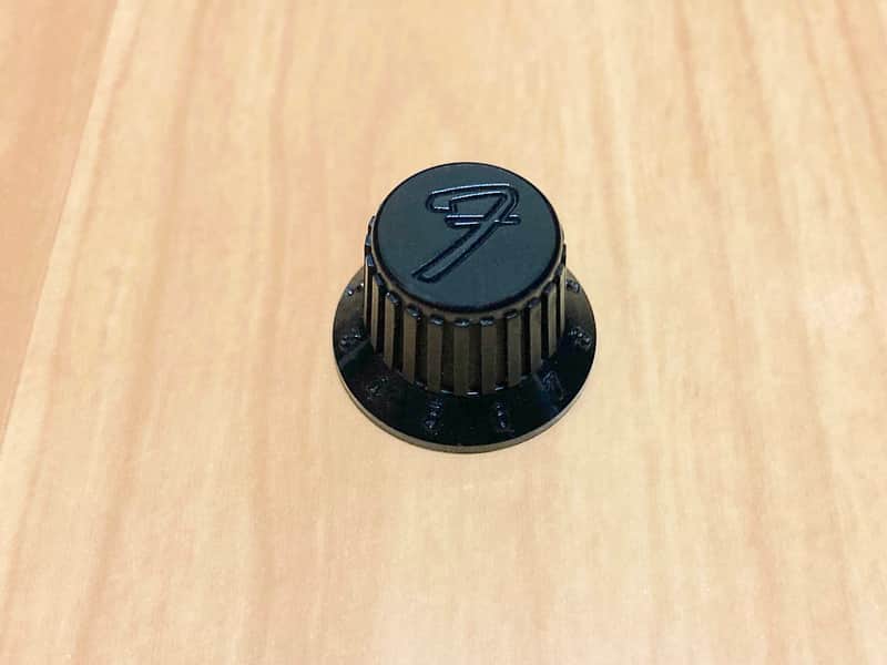 Vintage 1980's Fender F Knob Speed Grip Black Contemporary Stratocaster Tele HM image 1